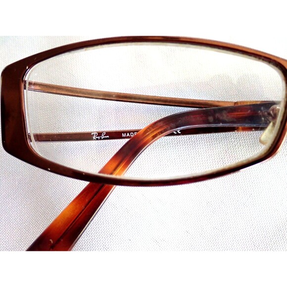 RayBan Eye Glass Frames RB 6128 2511 52 18 135 Tortoise Red Brown Made in Italy - Picture 5 of 14
